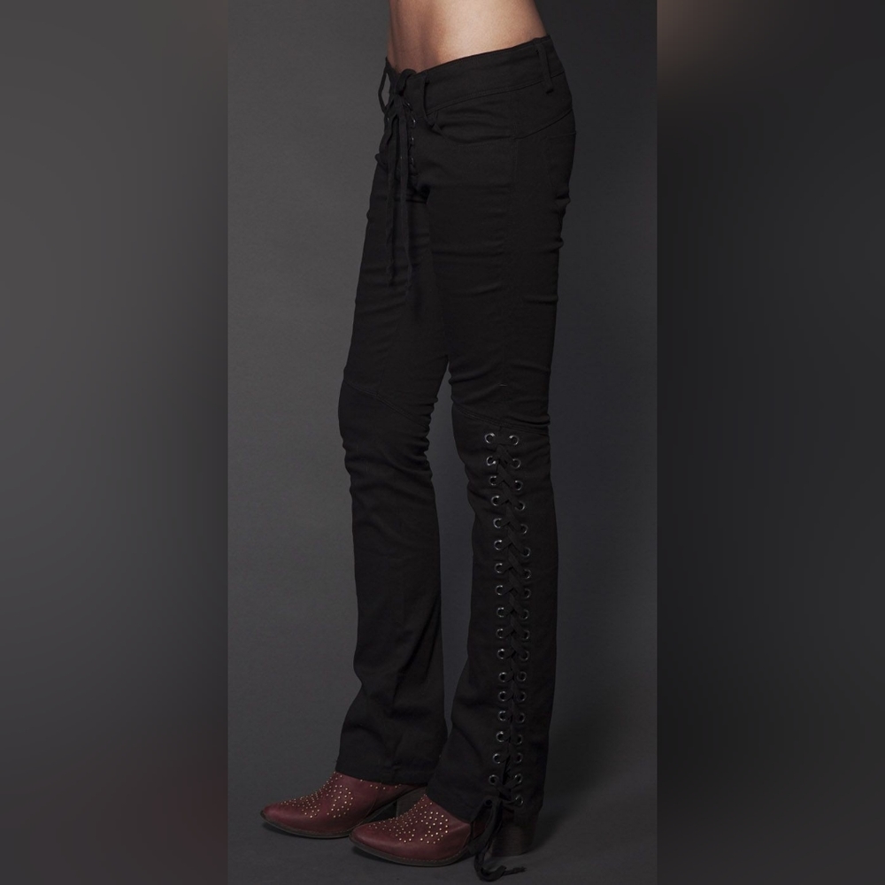 Lip Service Lace Up Boot Cut Jeans